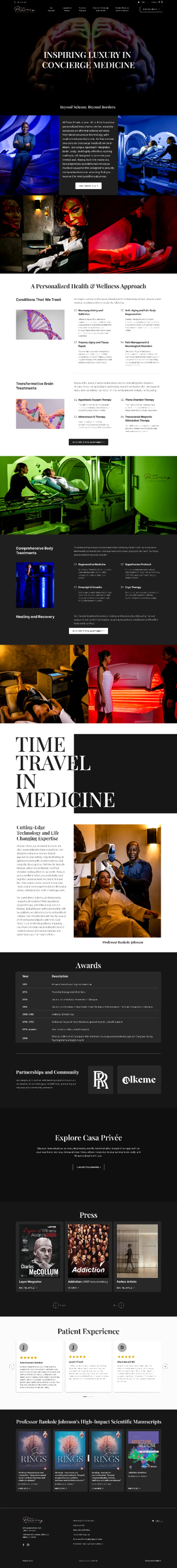 Casa Privee Landing Page