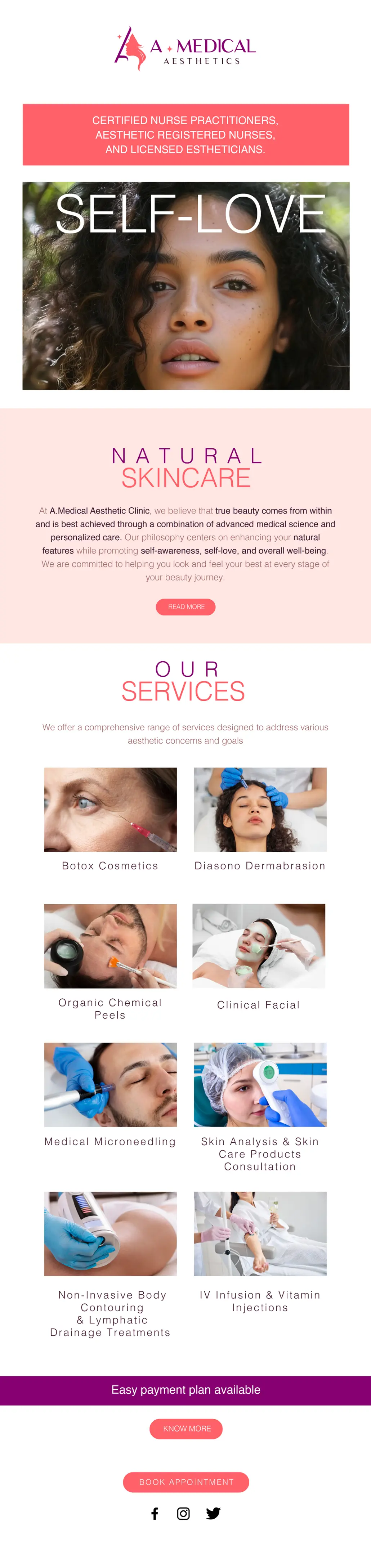 A Medical Aesthetics Emailer