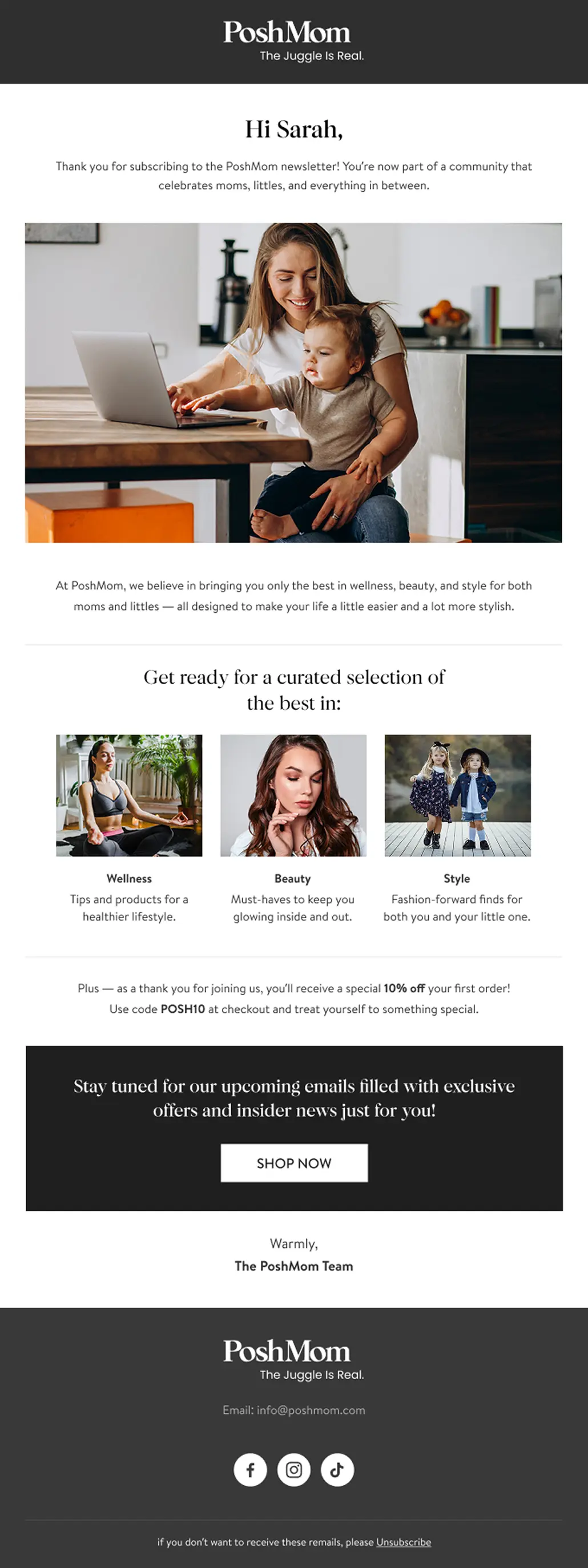 PoshMom Emailer