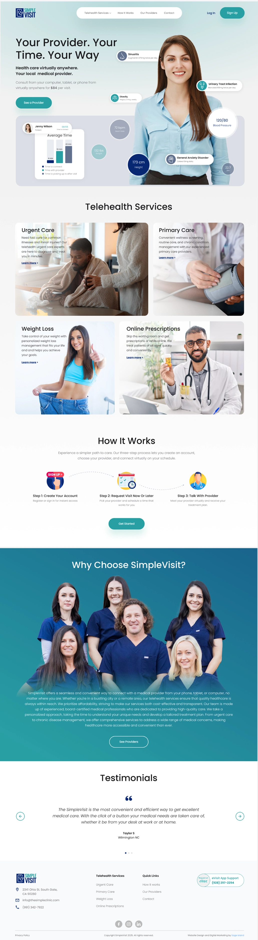 Simple Visit Landing Page
